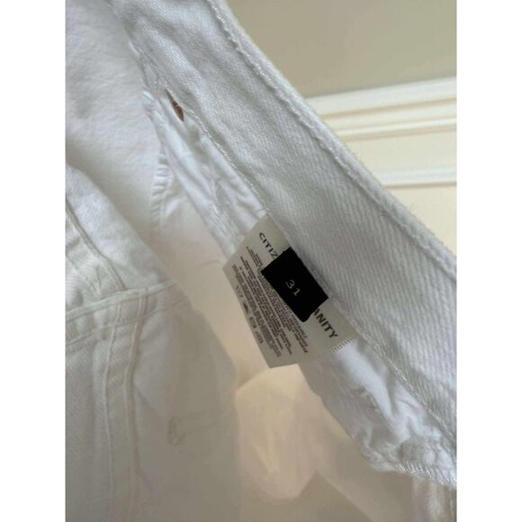 New Citizens of Humanity Marlee Jeans White Straight Leg Size 31 - Picture 7 of 10